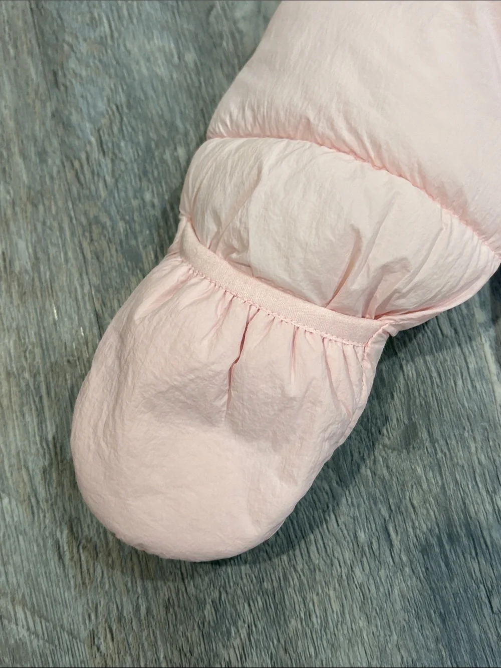 Old Navy Light Pink Hooded Puffer Infant Snowsuit
